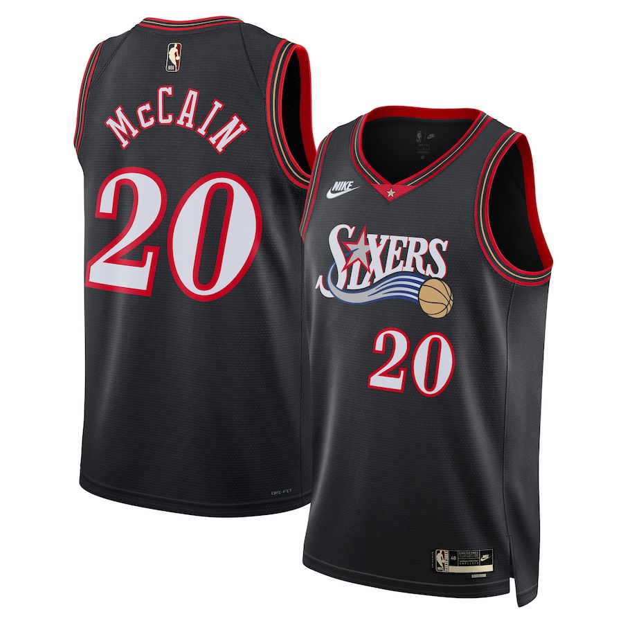 Unisex Philadelphia 76ers Jared McCain Nike Black Swingman Jersey - Classic Edition - Jersey
