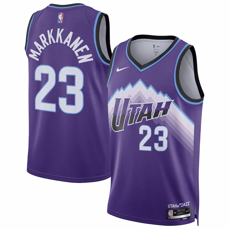 Unisex Utah Jazz Lauri Markkanen Nike Purple Swingman Jersey - Icon Edition - Jersey