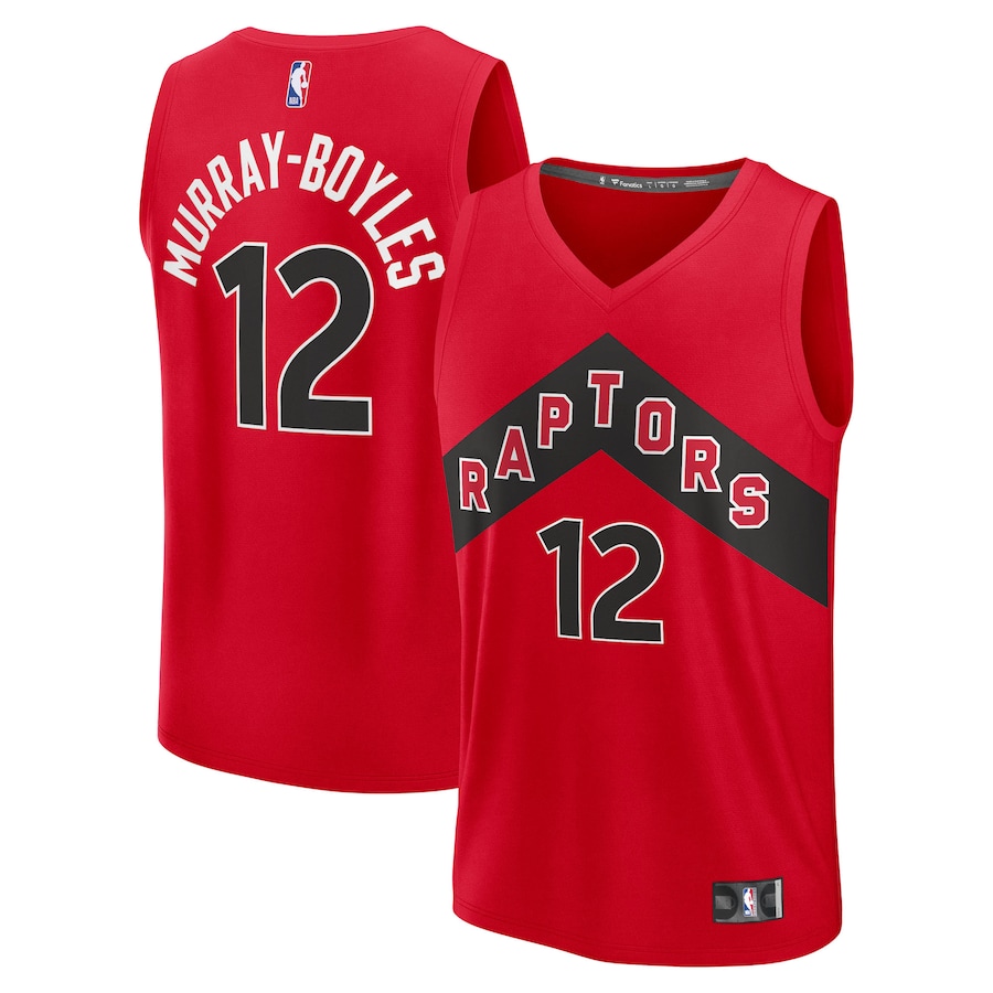 Youth Toronto Raptors Collin Murray-Boyles Fanatics Red 2025 NBA Draft First Round Pick Fast Break Replica Jersey - Icon Edition - Jersey
