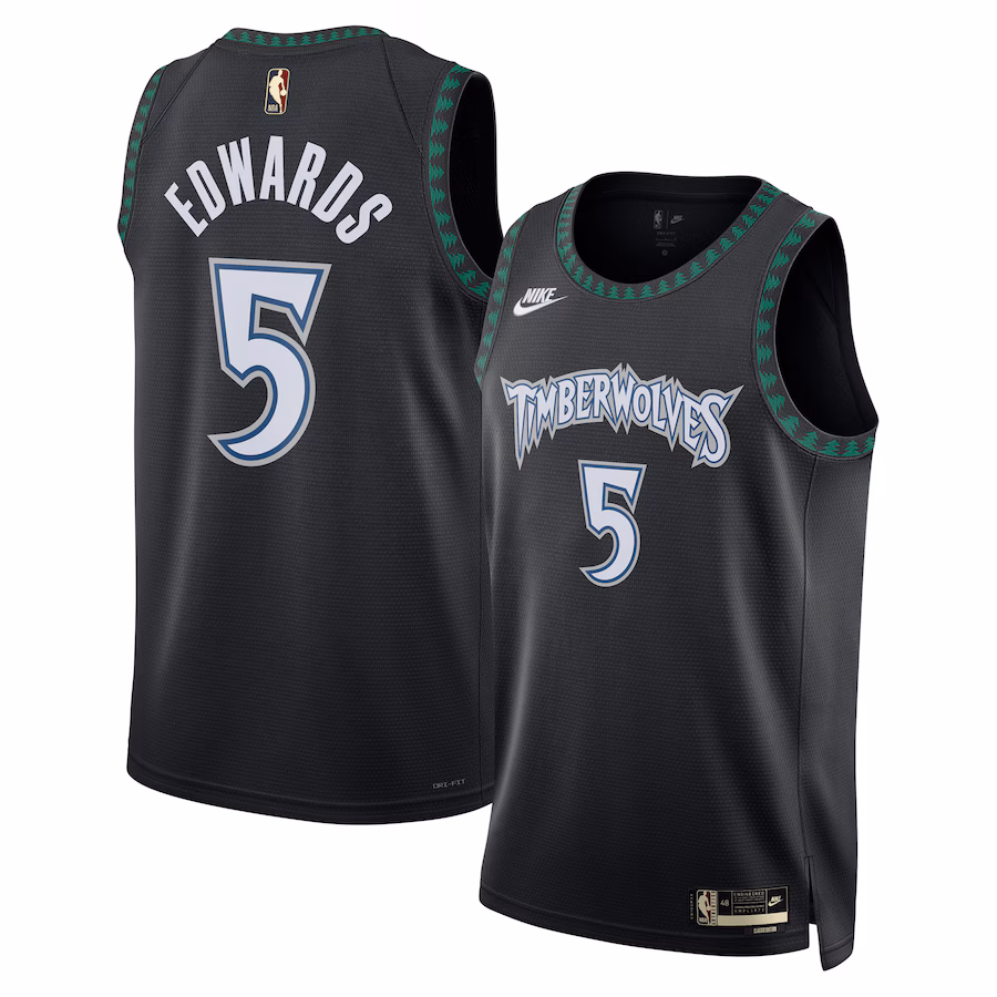 Unisex Minnesota Timberwolves Anthony Edwards Nike Black Swingman Jersey - Classic Edition - Jersey
