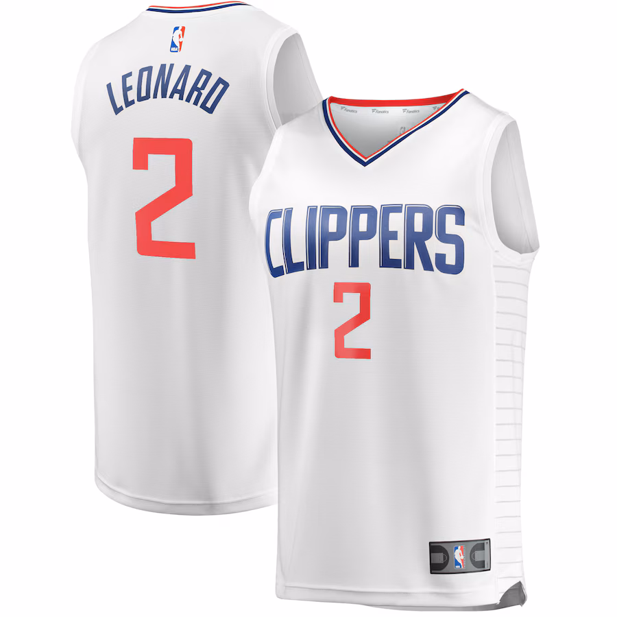 Men's LA Clippers Kawhi Leonard Fanatics White Fast Break Replica Jersey - Association Edition - Jersey