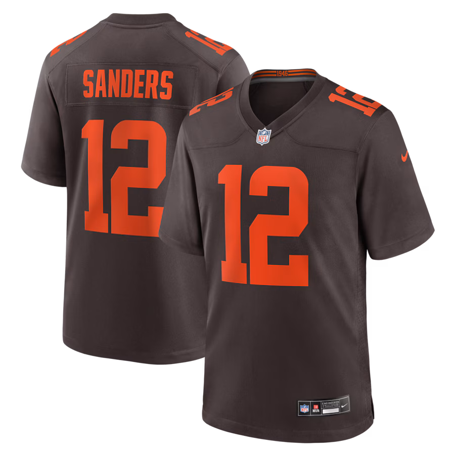 Men's Cleveland Browns Shedeur Sanders Nike Brown Alpha Dawg Game Jersey - Jersey
