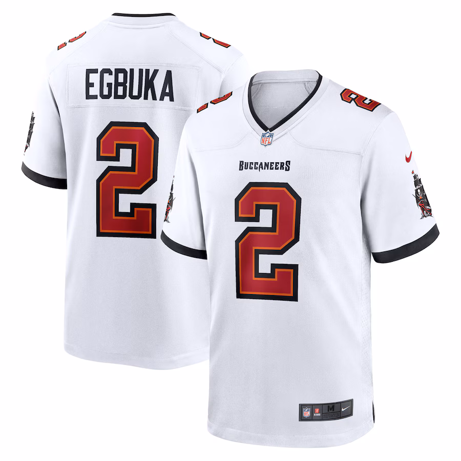 Men's Tampa Bay Buccaneers Emeka Egbuka Nike White Game Jersey - Jersey