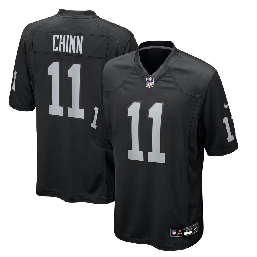 Men's Las Vegas Raiders Jeremy Chinn Nike Black Team Game Jersey - Jersey