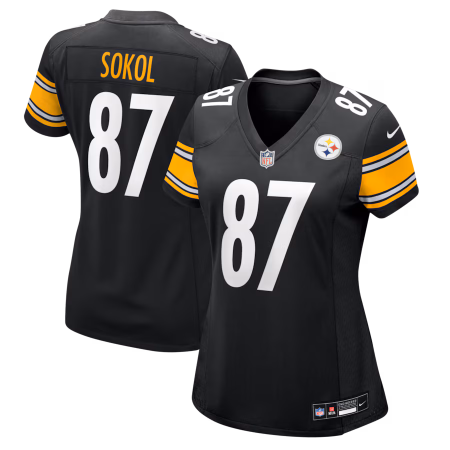 Women's Pittsburgh Steelers Matt Sokol Nike Black Team Game Jersey - Jersey