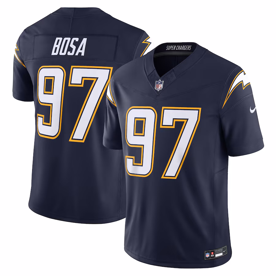 Men's Los Angeles Chargers Joey Bosa Nike Navy Alternate Super Chargers Vapor F.U.S.E. Limited Jersey - Jersey