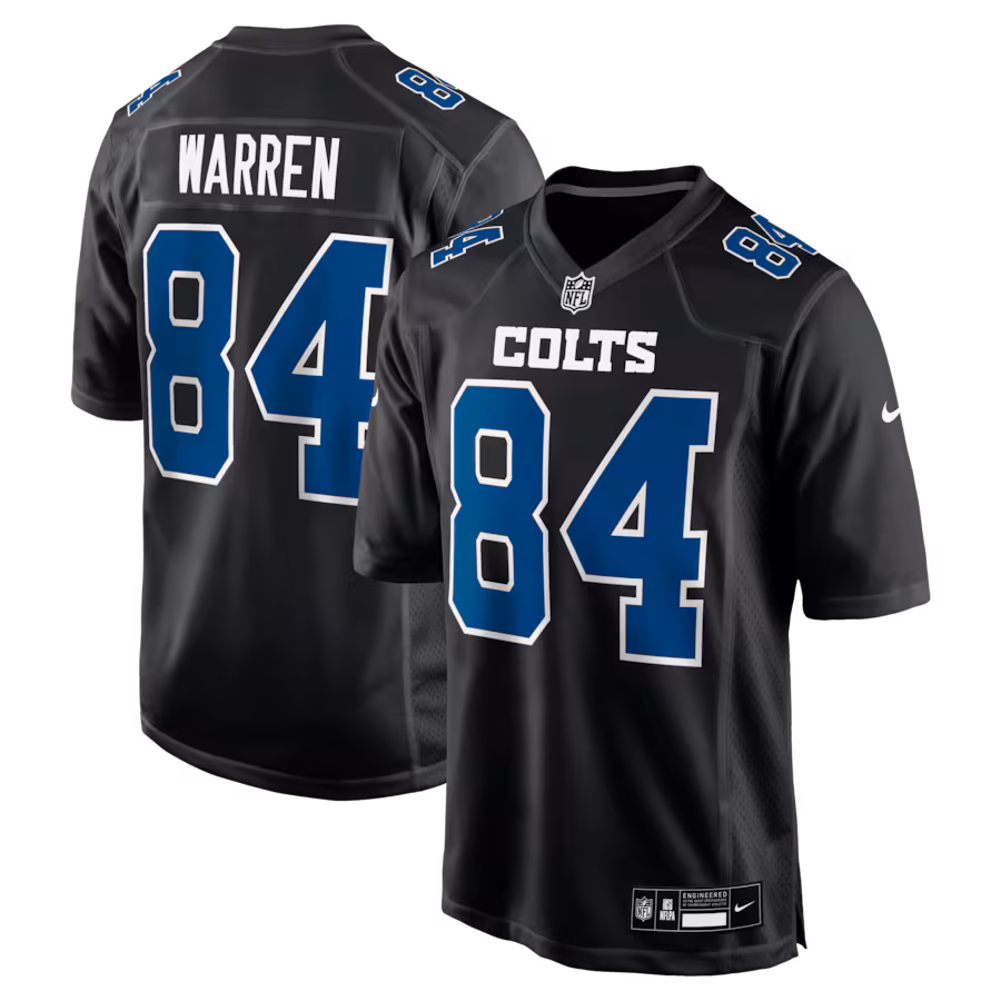 Men's Indianapolis Colts Tyler Warren Nike Black Fashion Game Jersey - Jersey