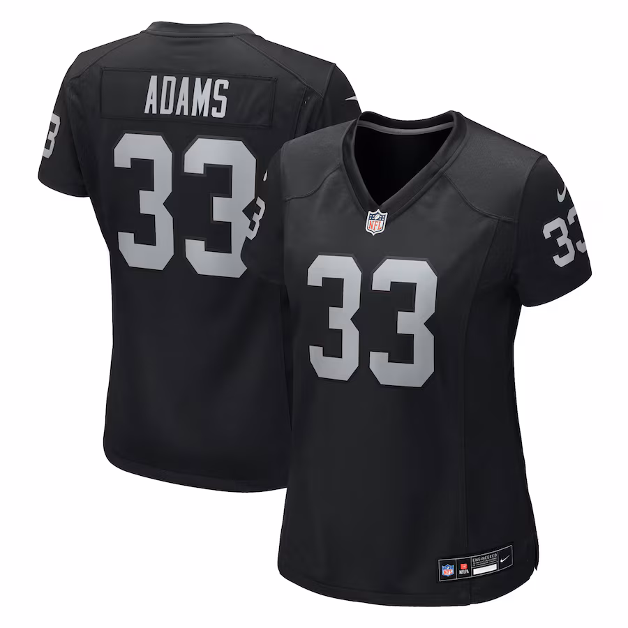 Women's Las Vegas Raiders Jamal Adams Nike Black Team Game Jersey - Jersey