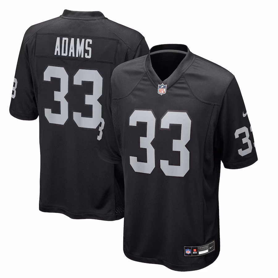 Men's Las Vegas Raiders Jamal Adams Nike Black Team Game Jersey - Jersey
