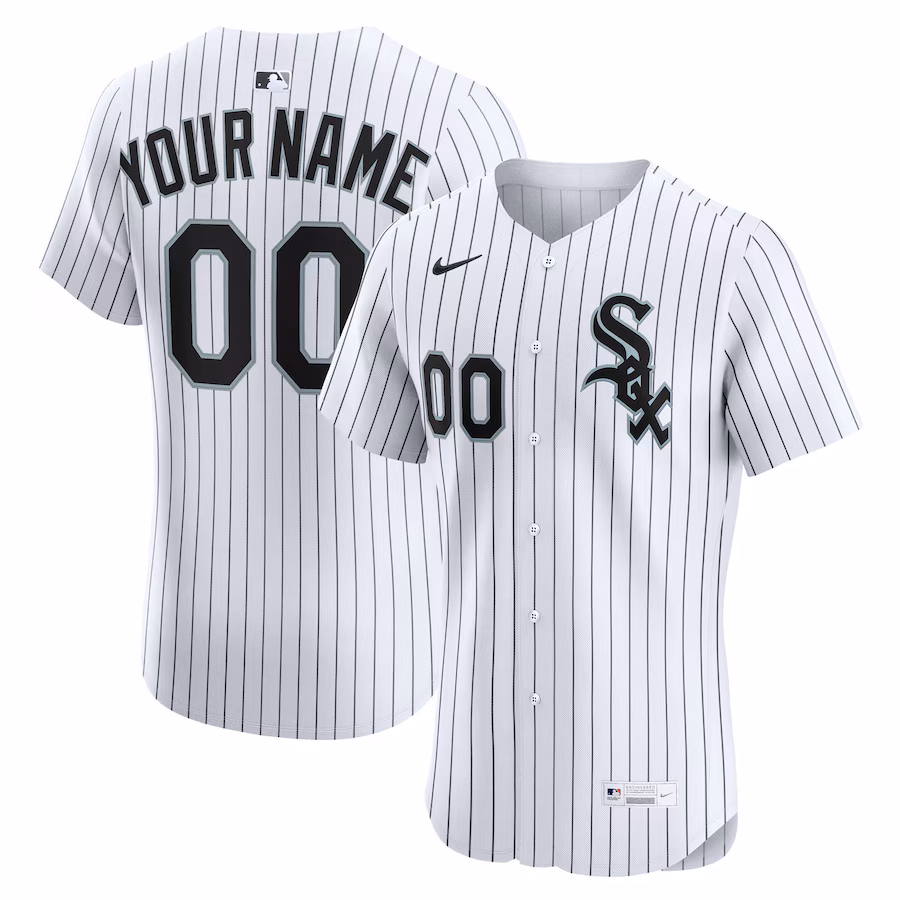 Men's Chicago White Sox Nike White Home Elite Custom Jersey - Jersey