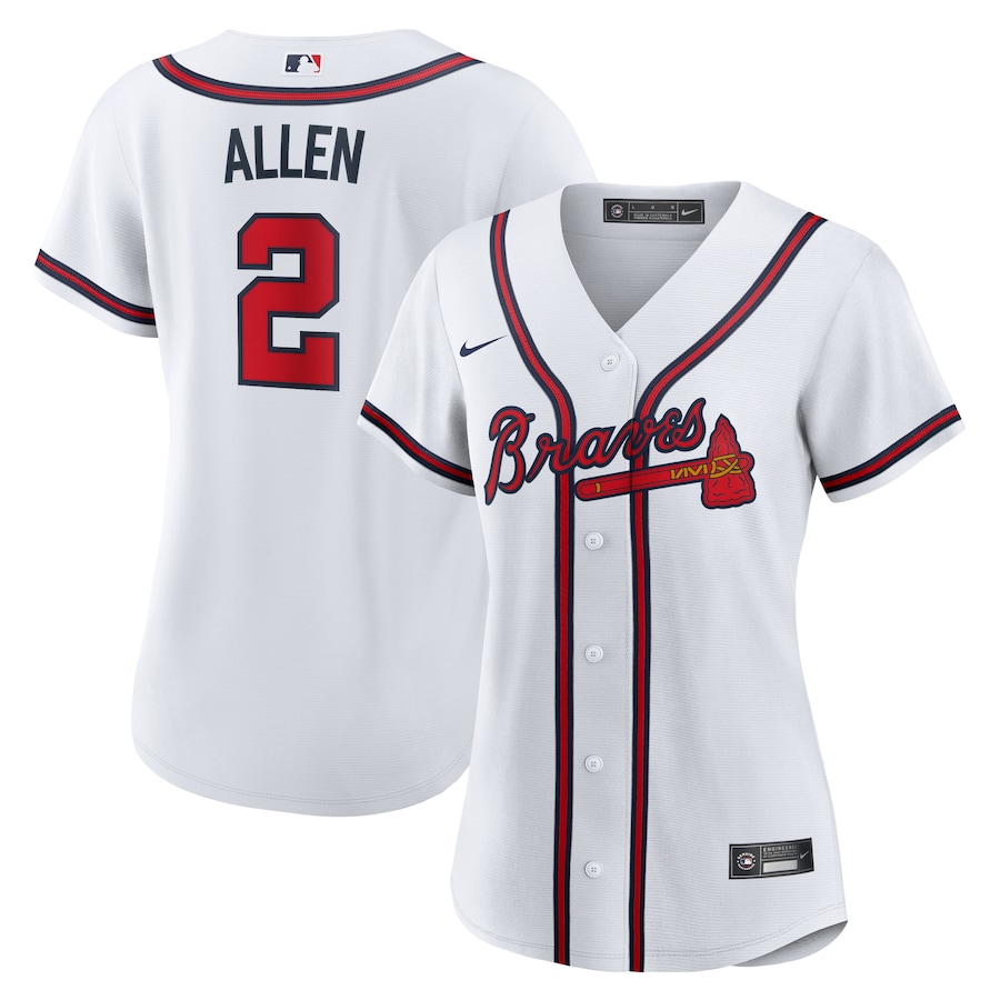 Women's Atlanta Braves Nick Allen Nike White Home Replica Jersey - Jersey