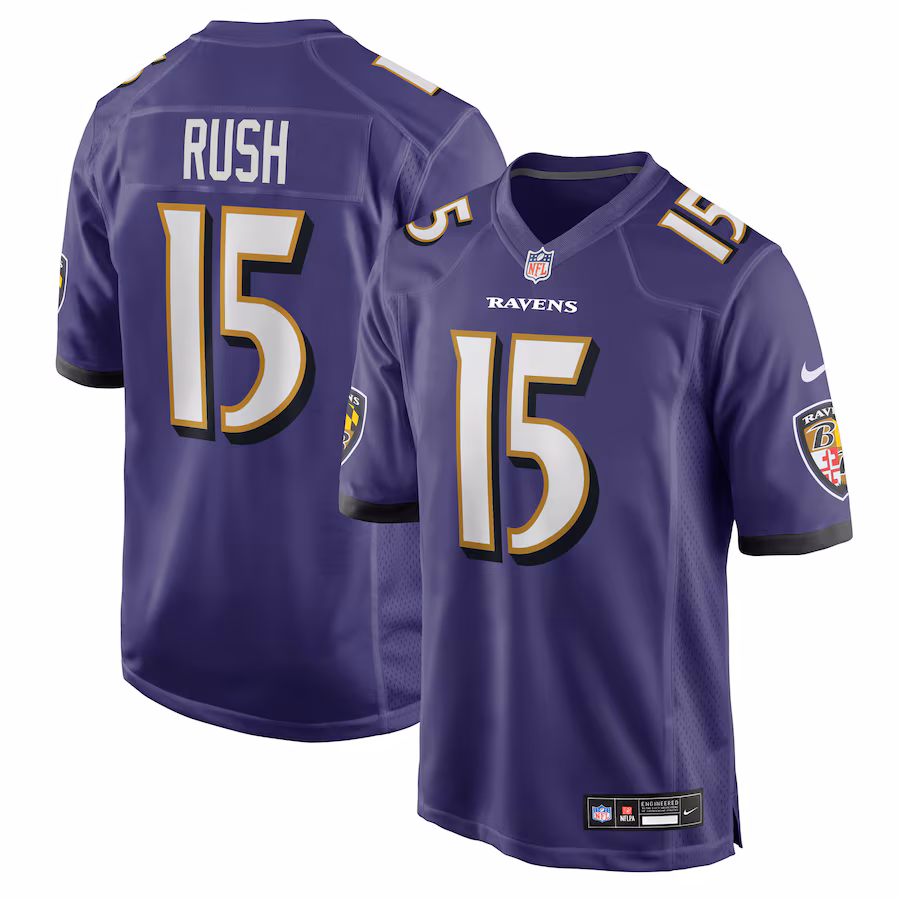 Men's Baltimore Ravens Cooper Rush Nike Purple Team Game Jersey - Jersey