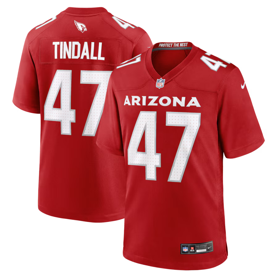 Men's Arizona Cardinals Channing Tindall Nike Cardinal Team Game Jersey - Jersey