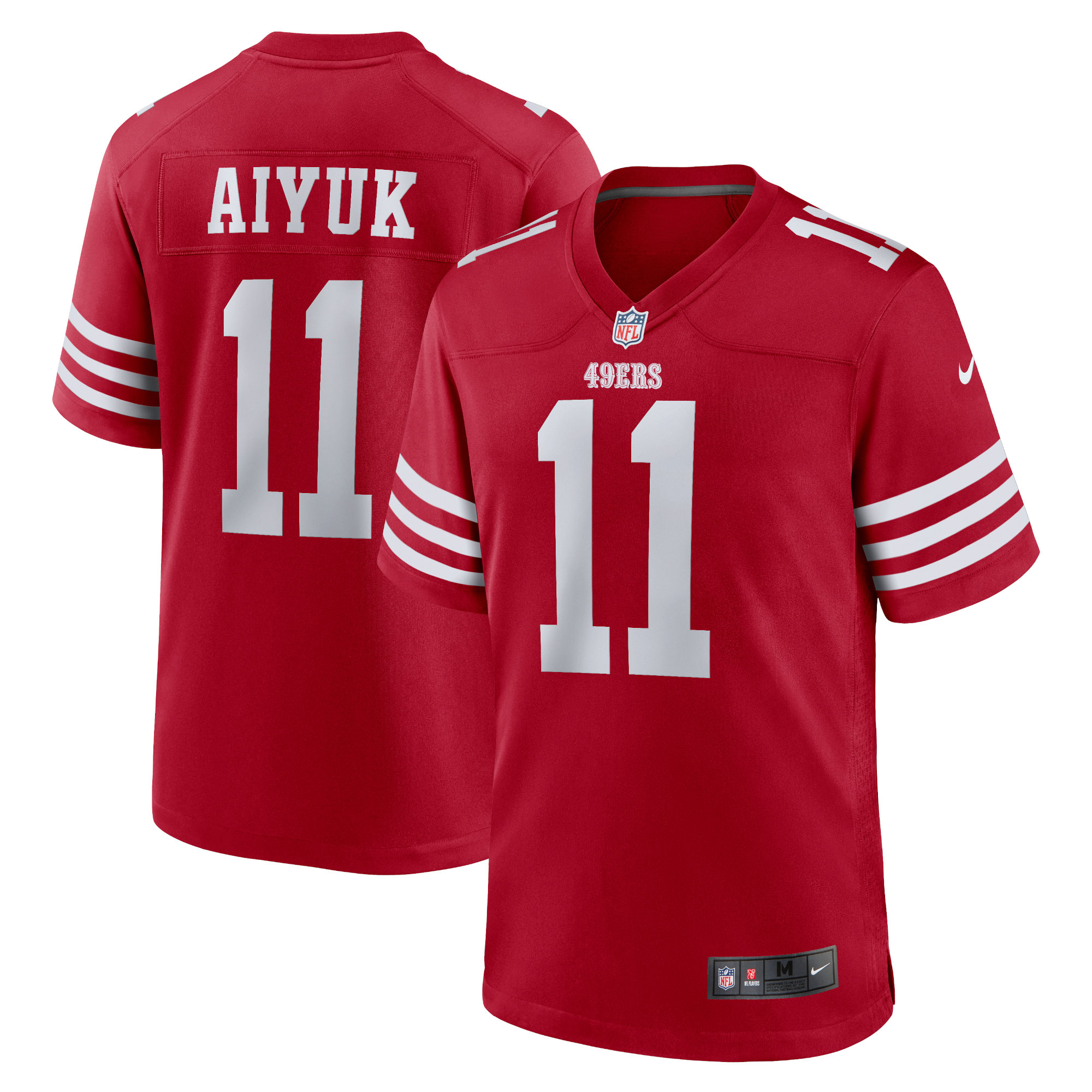 Men's San Francisco 49ers Brandon Aiyuk Nike Scarlet Game Player Jersey - Jersey