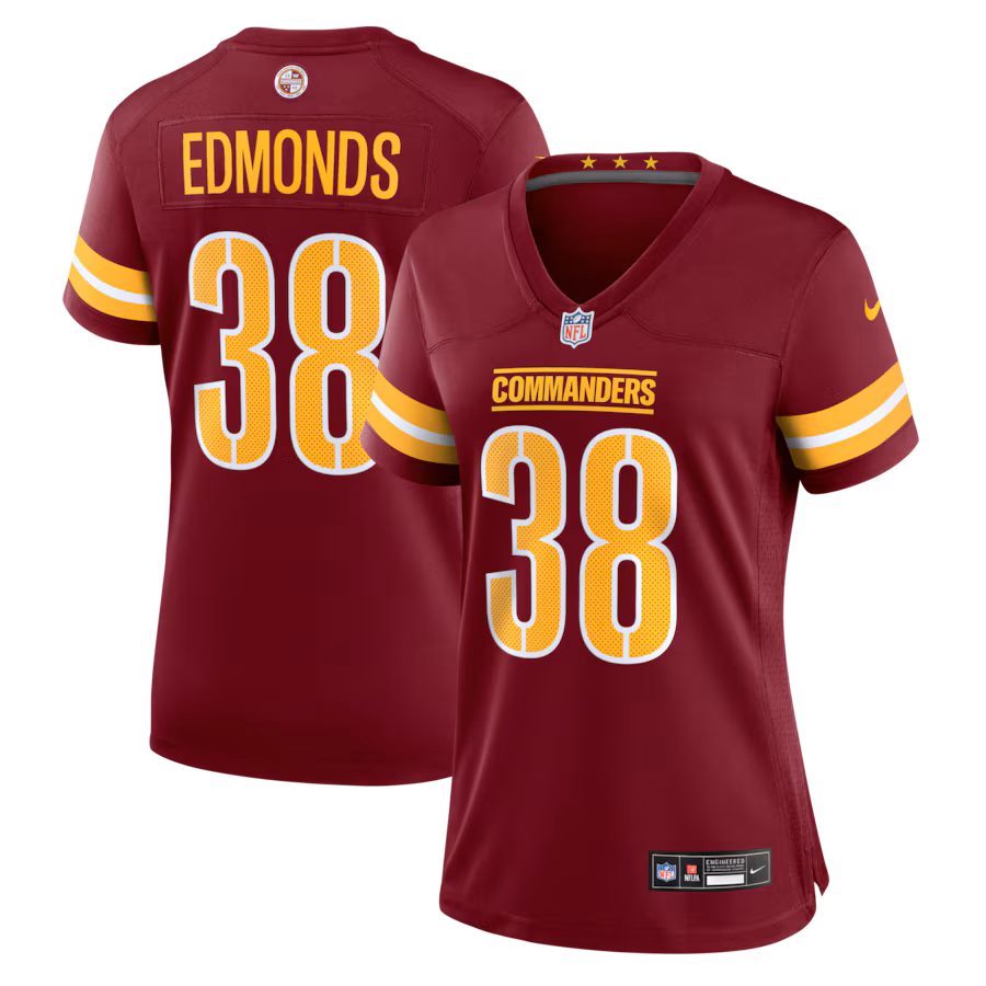 Women's Washington Commanders Chase Edmonds Nike Burgundy Team Game Jersey - Jersey