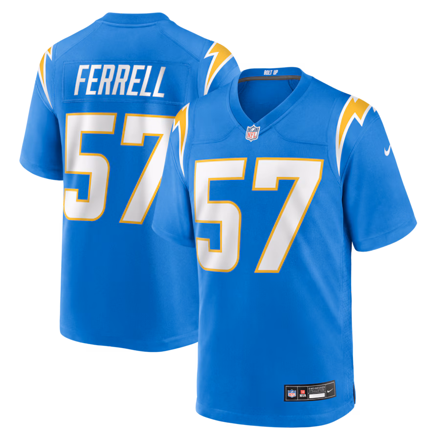 Men's Los Angeles Chargers Clelin Ferrell Nike Powder Blue Team Game Jersey - Jersey