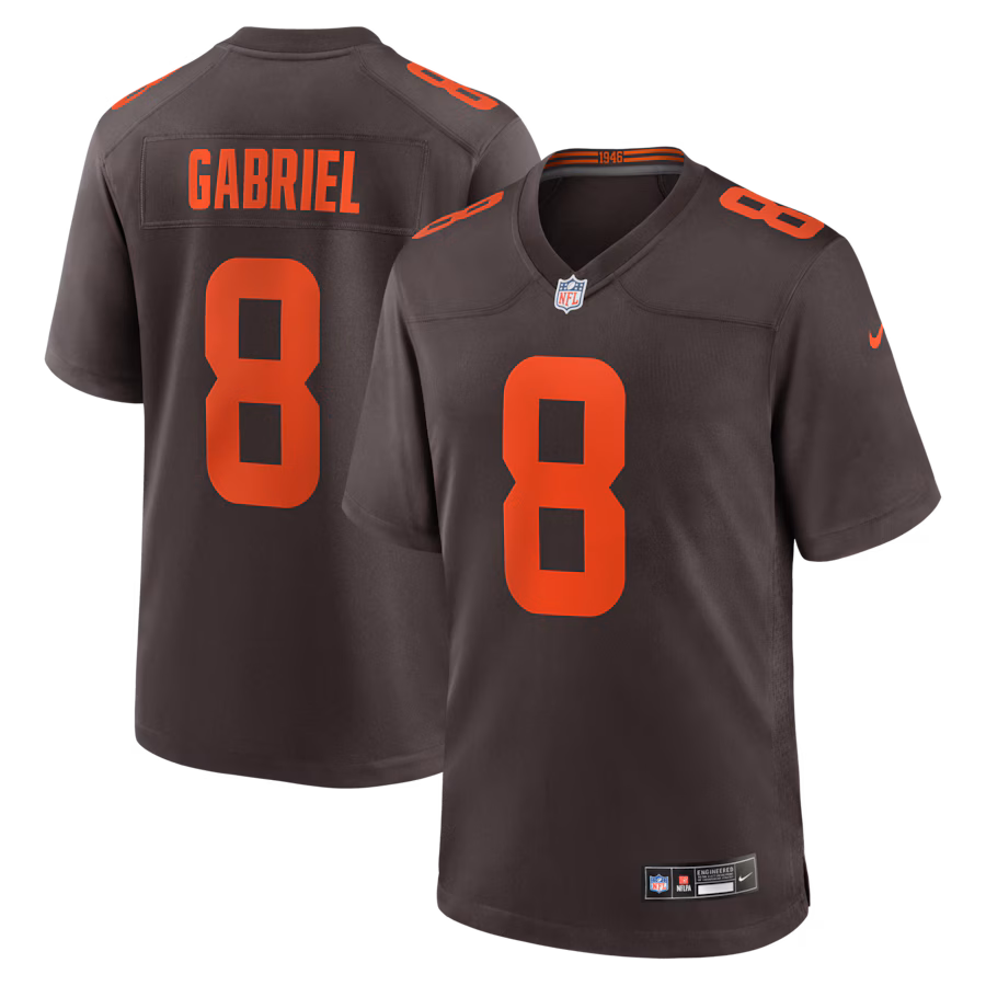 Men's Cleveland Browns Dillon Gabriel Nike Brown Alpha Dawg Game Jersey - Jersey