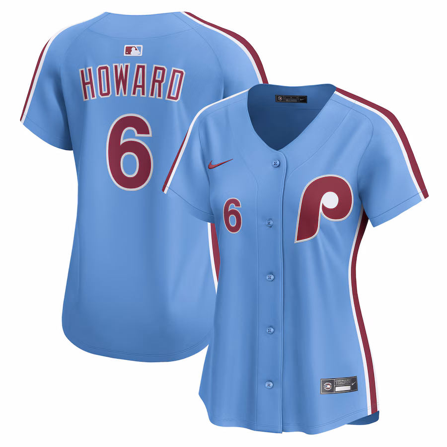 Women's Philadelphia Phillies Ryan Howard Nike Light Blue Alternate Limited Jersey - Jersey