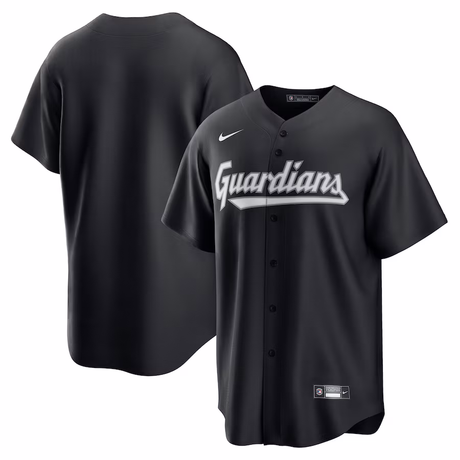 Men's Cleveland Guardians Nike Black Replica Jersey - Jersey