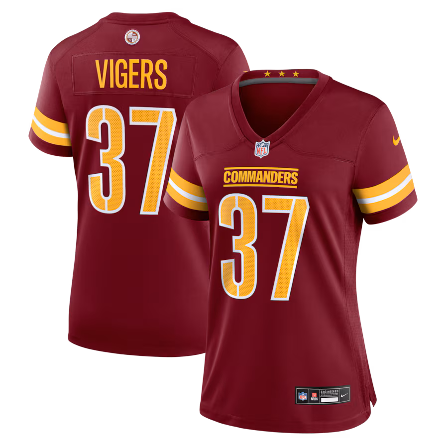 Women's Washington Commanders Car'lin Vigers Nike Burgundy Team Game Jersey - Jersey