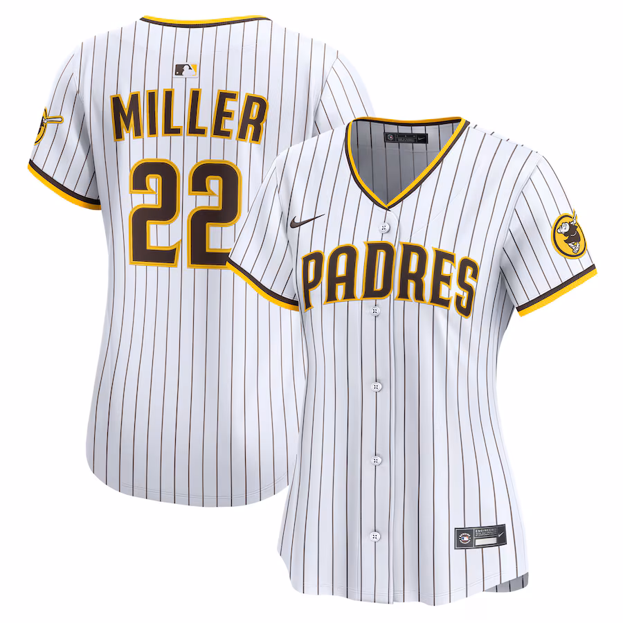 Women's San Diego Padres Mason Miller Nike White Home Limited Player Jersey - Jersey
