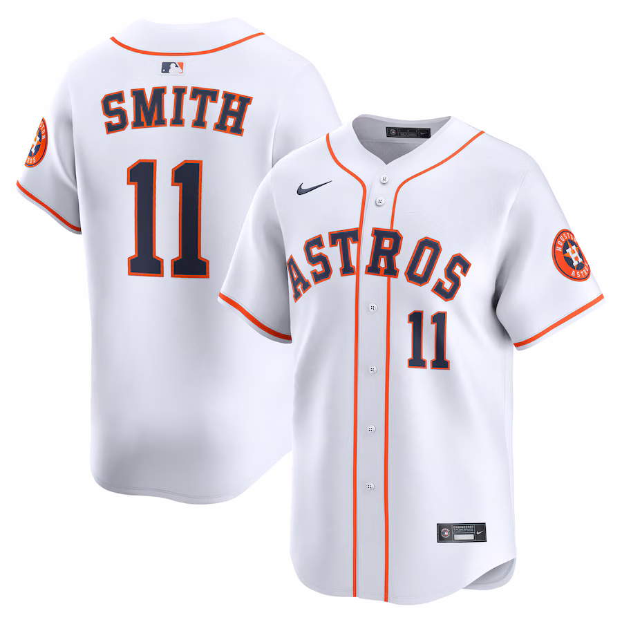Men's Houston Astros Cam Smith #11 Nike White Home Limited Player Jersey - Jersey