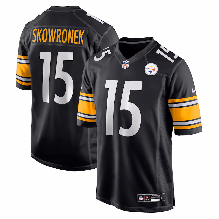 Men's Pittsburgh Steelers Ben Skowronek Nike Black Team Game Jersey - Jersey