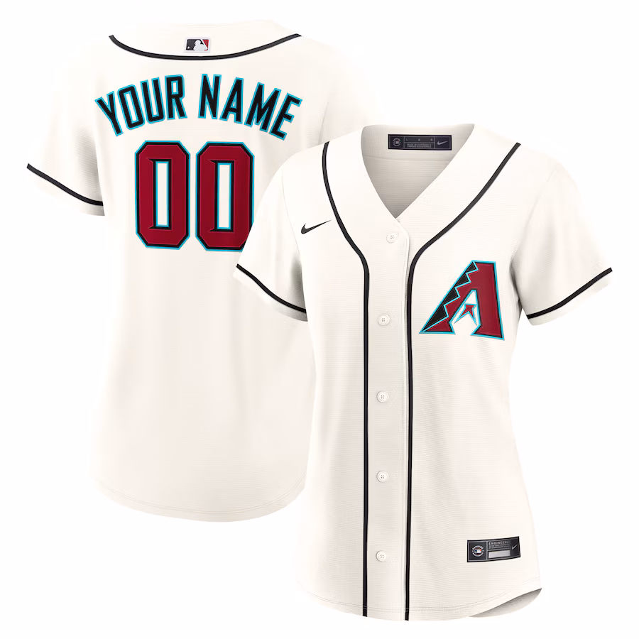 Women's Arizona Diamondbacks Nike Cream Home Custom Replica 2.0 Jersey - Jersey