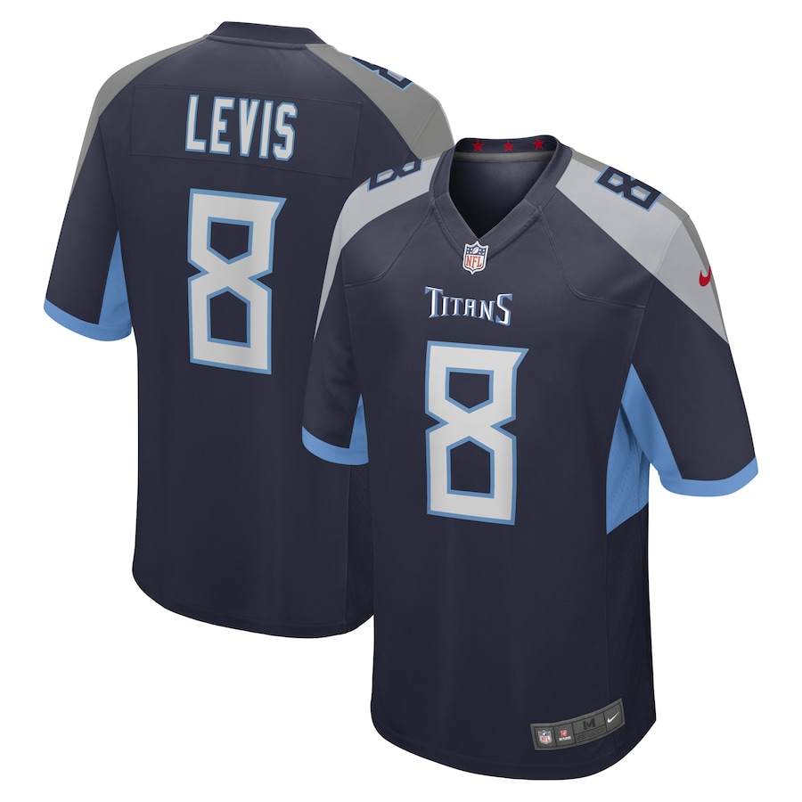 Men's Tennessee Titans Will Levis Nike Navy Game Jersey - Jersey