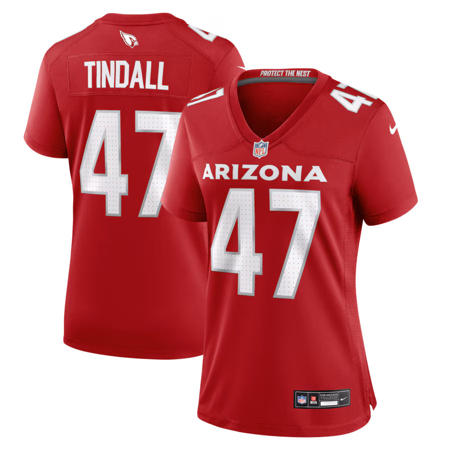 Women's Arizona Cardinals Channing Tindall Nike Cardinal Team Game Jersey - Jersey
