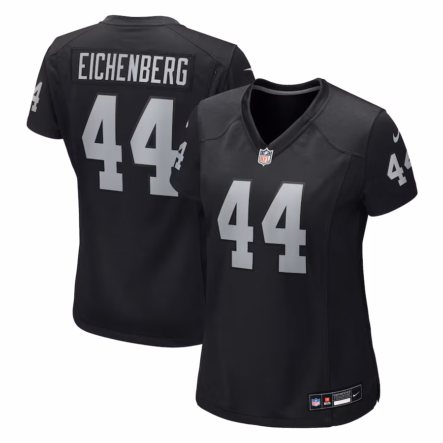 Women's Las Vegas Raiders Tommy Eichenberg Nike Black Team Game Jersey - Jersey