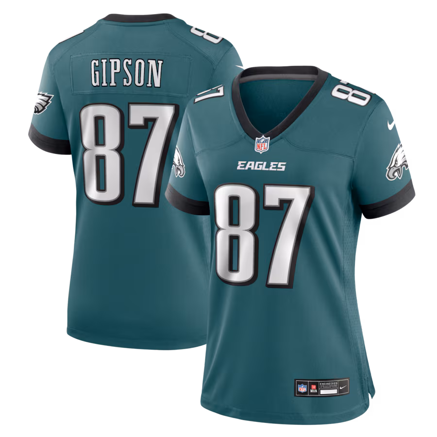 Women's Philadelphia Eagles Xavier Gipson Nike Midnight Green Team Game Jersey - Jersey