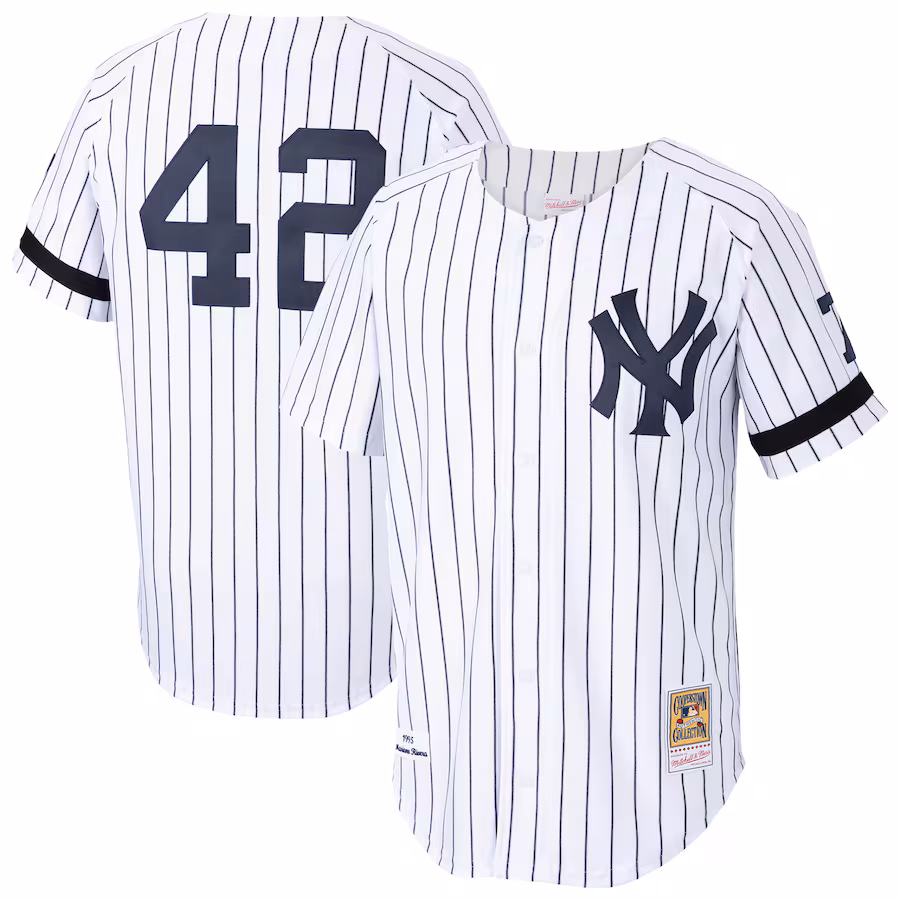 Men's New York Yankees Mariano Rivera White Cooperstown Collection 1995 Authentic Player Jersey - Jersey