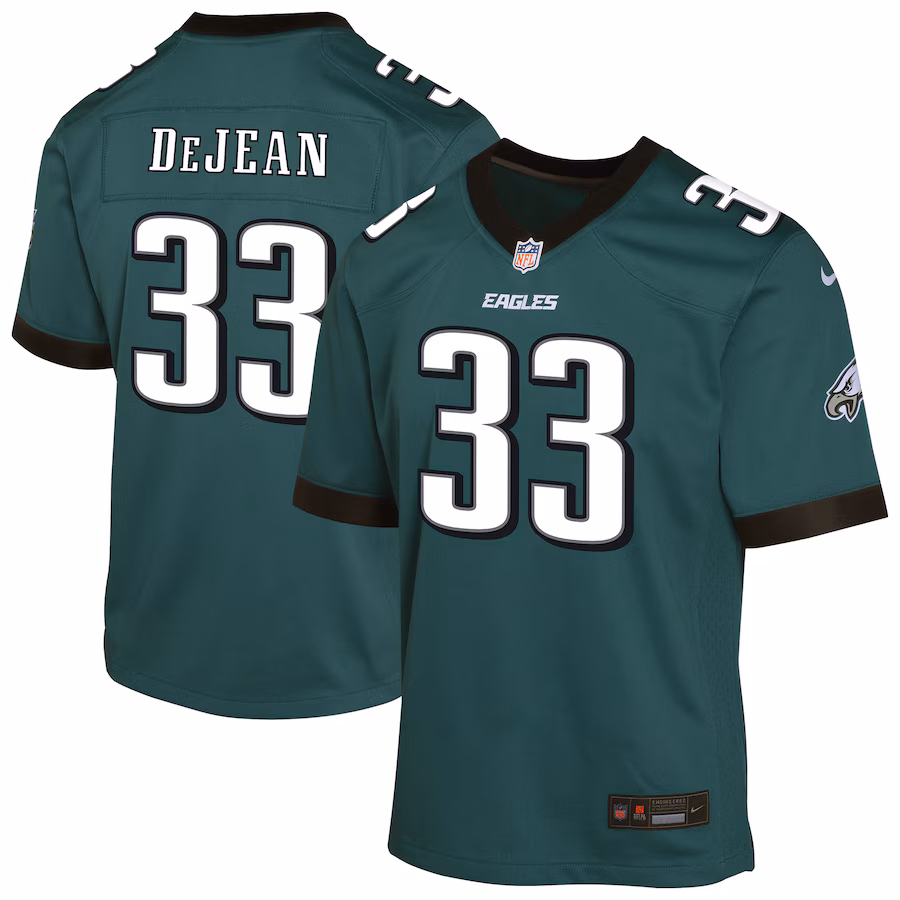 Youth Philadelphia Eagles Cooper DeJean Nike Midnight Green Game Player Jersey - Jersey
