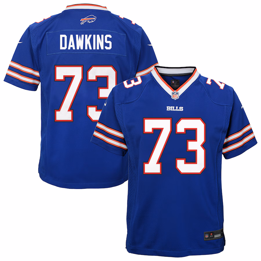 Youth Buffalo Bills Dion Dawkins Nike Royal Team Game Jersey - Jersey