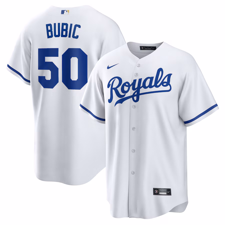 Men's Kansas City Royals Kris Bubic Nike White Home Replica Jersey - Jersey