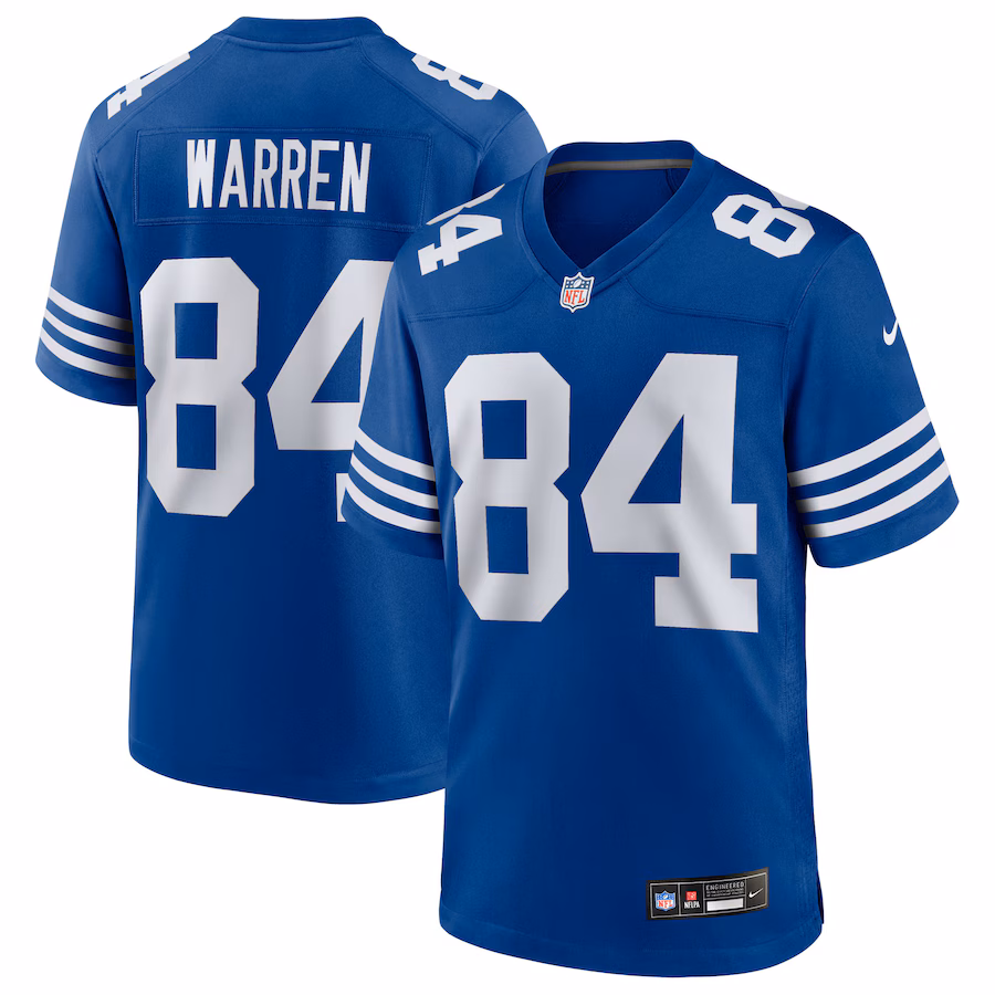 Men's Indianapolis Colts Tyler Warren Nike Royal Alternate Game Jersey - Jersey