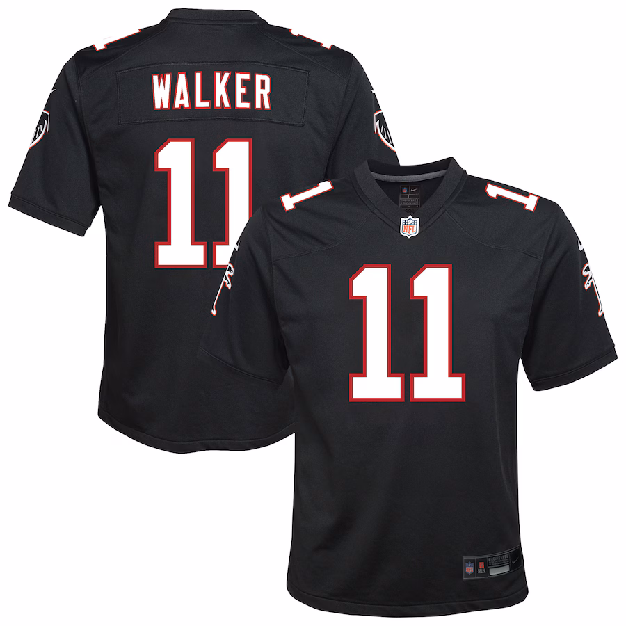 Youth Atlanta Falcons Jalon Walker Nike Black Alternate Game Jersey - Jersey