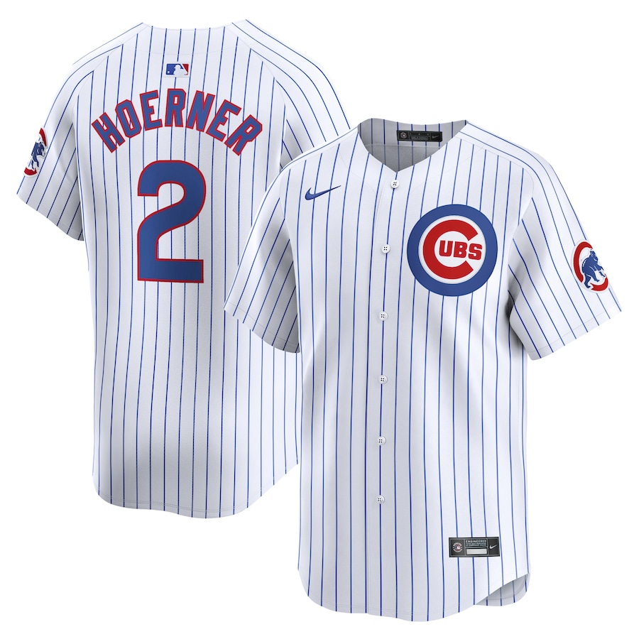 Men's Chicago Cubs Nico Hoerner Nike White Home Limited Player Jersey - Jersey