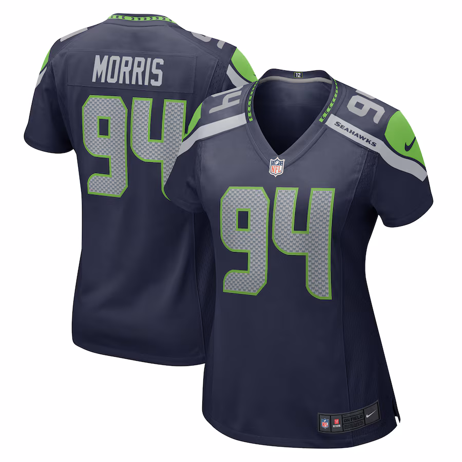 Women's Seattle Seahawks Mike Morris Nike College College Navy Team Game Jersey - Jersey