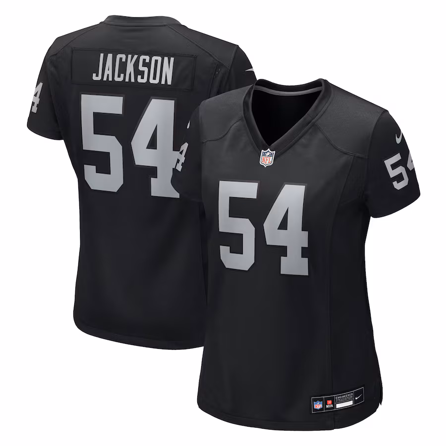 Women's Las Vegas Raiders Brennan Jackson Nike Black Team Game Jersey - Jersey