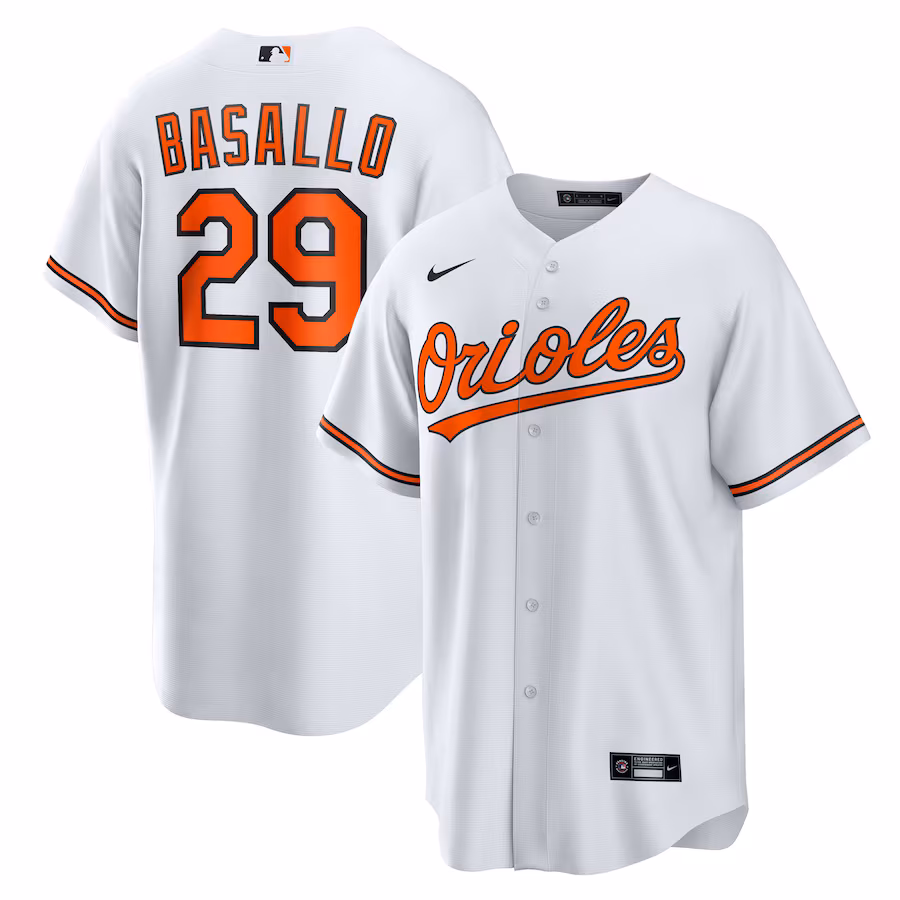 Men's Baltimore Orioles Samuel Basallo Nike White Replica Player Jersey - Jersey