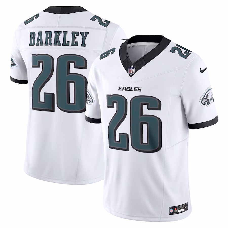 Men's Philadelphia Eagles Saquon Barkley Nike White Vapor F.U.S.E. Limited Jersey - Jersey