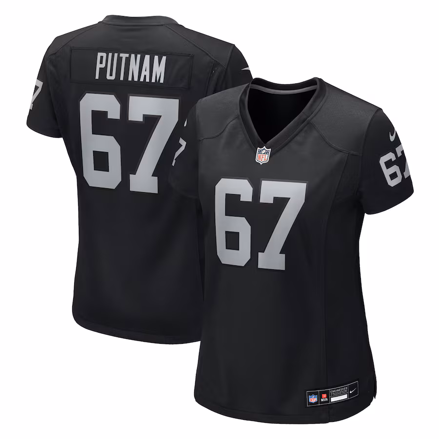 Women's Las Vegas Raiders Will Putnam Nike Black Team Game Jersey - Jersey