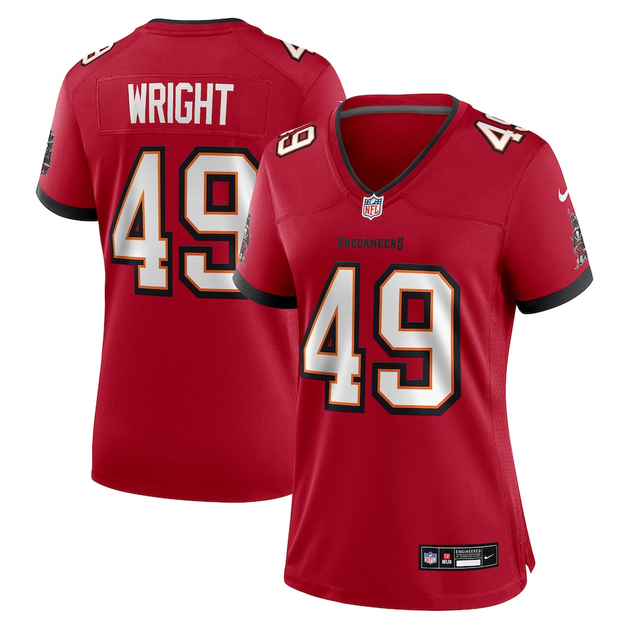 Women's Tampa Bay Buccaneers Owen Wright Nike Red Team Game Jersey - Jersey
