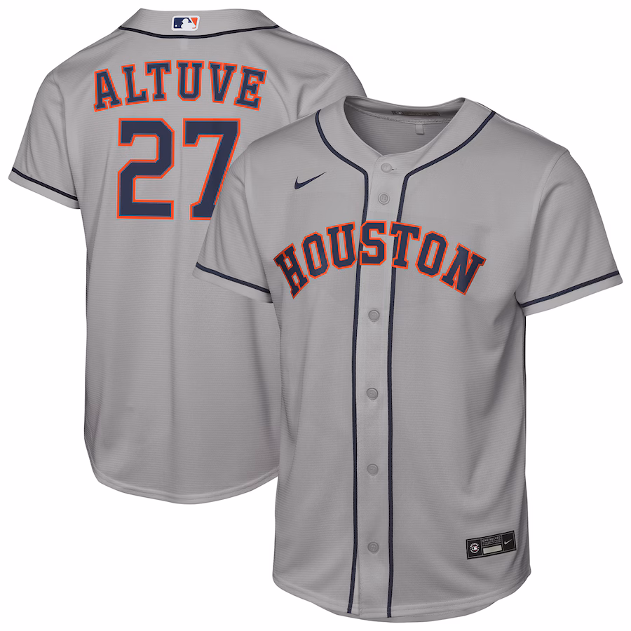 Youth Houston Astros Jose Altuve Nike Gray Road Replica Jersey - Jersey