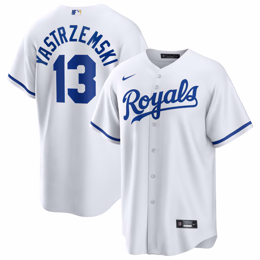 Men's Kansas City Royals Mike Yastrzemski Nike White Home Replica Jersey - Jersey