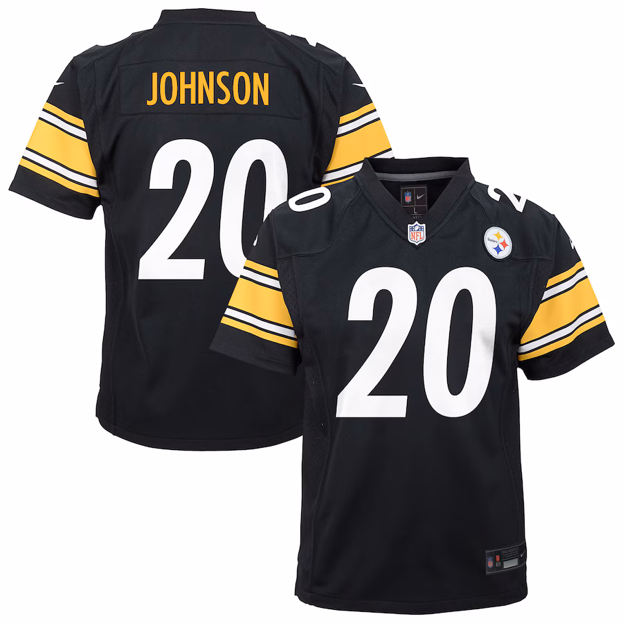 Youth Pittsburgh Steelers Kaleb Johnson Nike Black Team Game Jersey - Jersey