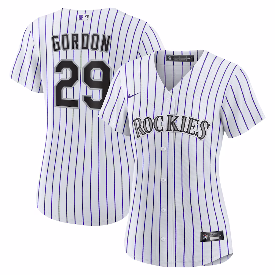 Women's Colorado Rockies Tanner Gordon Nike White Home Replica Jersey - Jersey