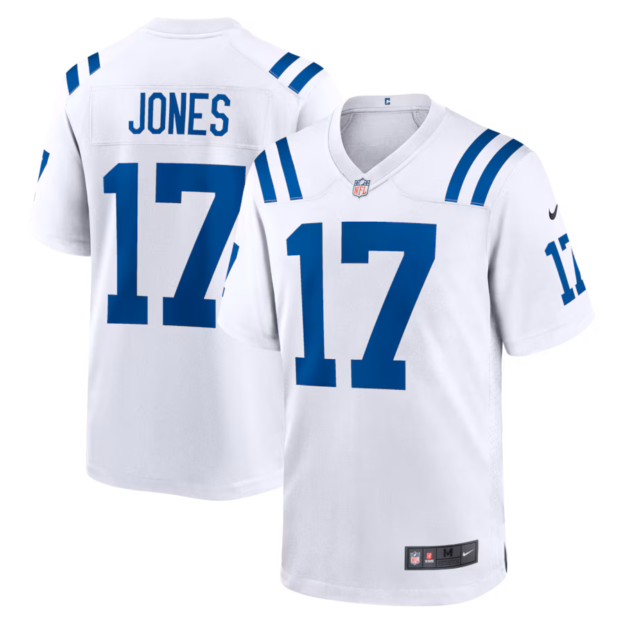 Men's Indianapolis Colts Daniel Jones Nike White Game Jersey - Jersey